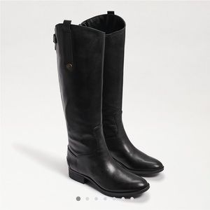 Sam Edelman Riding Boots Leather Penny Black